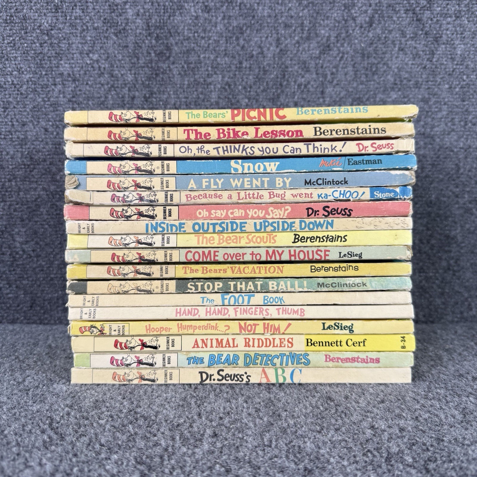Lot of 36 Vintage Beginner Books – Dr Seuss LeSieg Berenstain