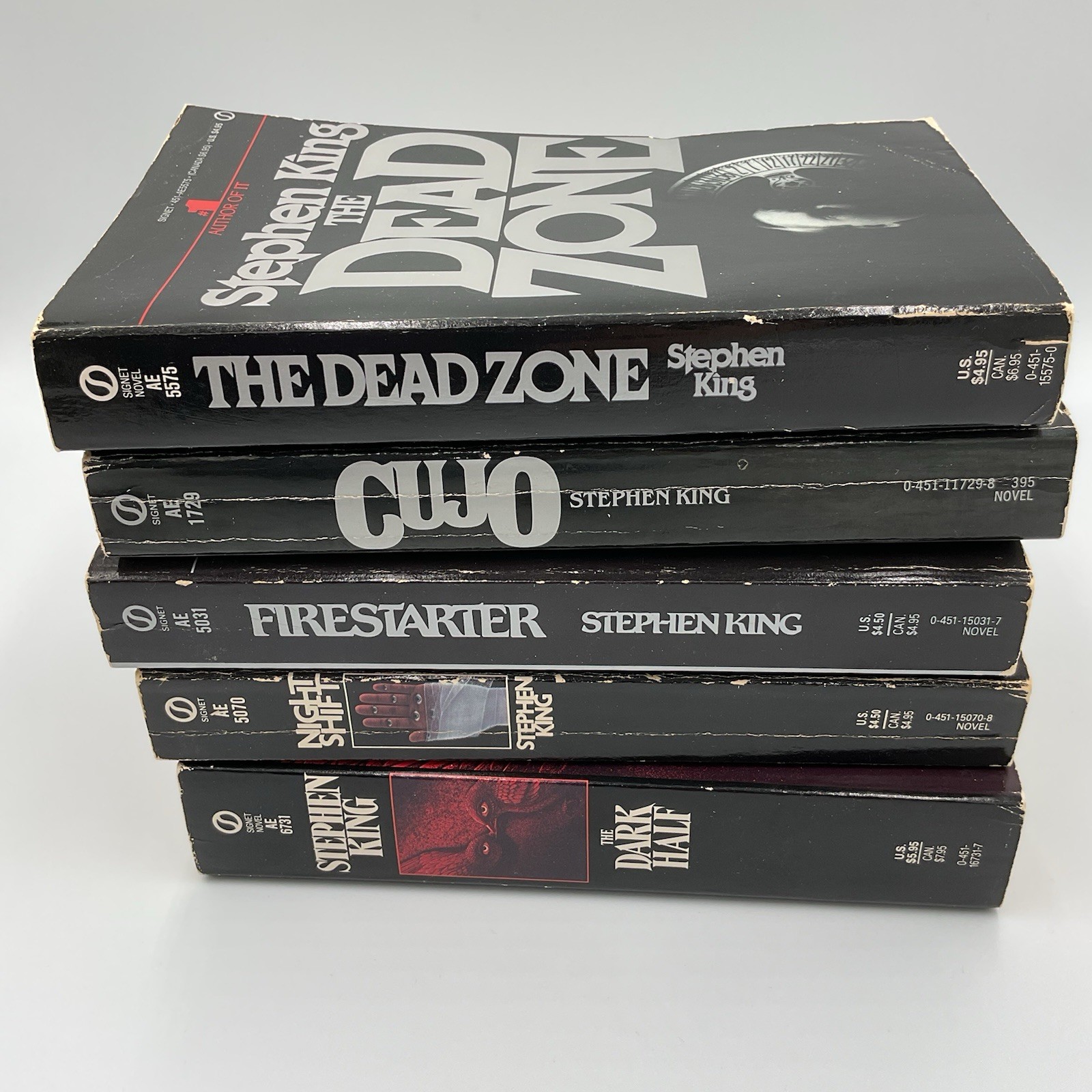 Stephen King Paperback Signet Lot Dead Zone Cujo Night Shift Dark Half Firestart