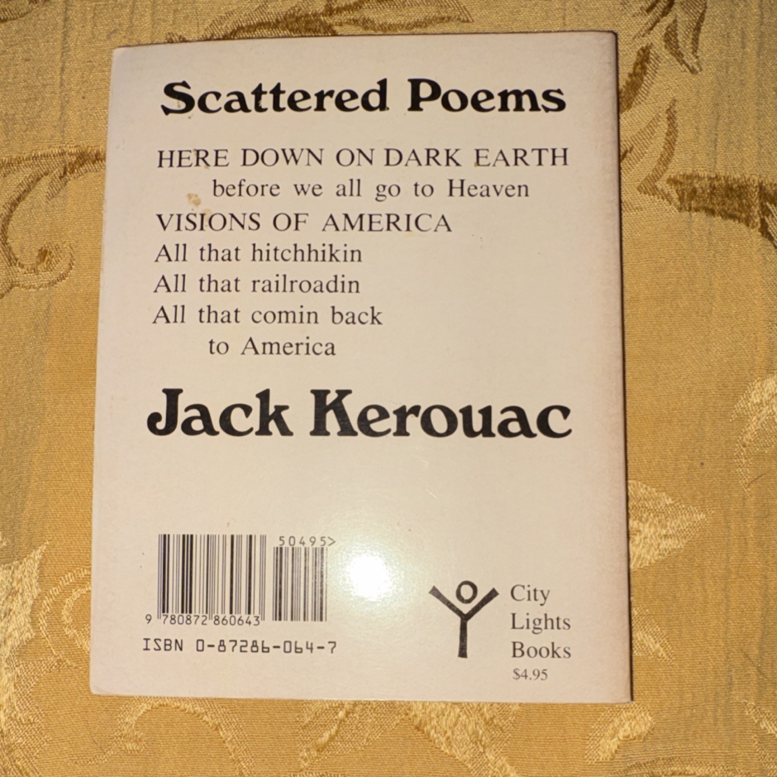 Jack Kerouac Scattered Poems Pocket Poets #28 City Lights 1971 11th PB