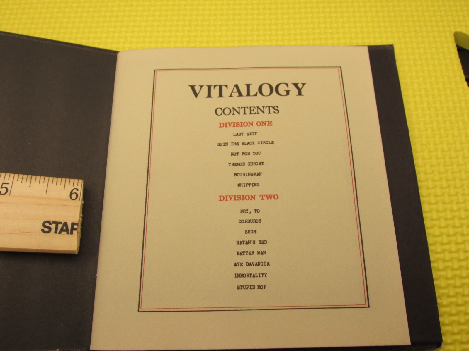 Vitalogy Book 1994, Sony Music Co. No CD Inside See Pics, Fast Tracked Shipping