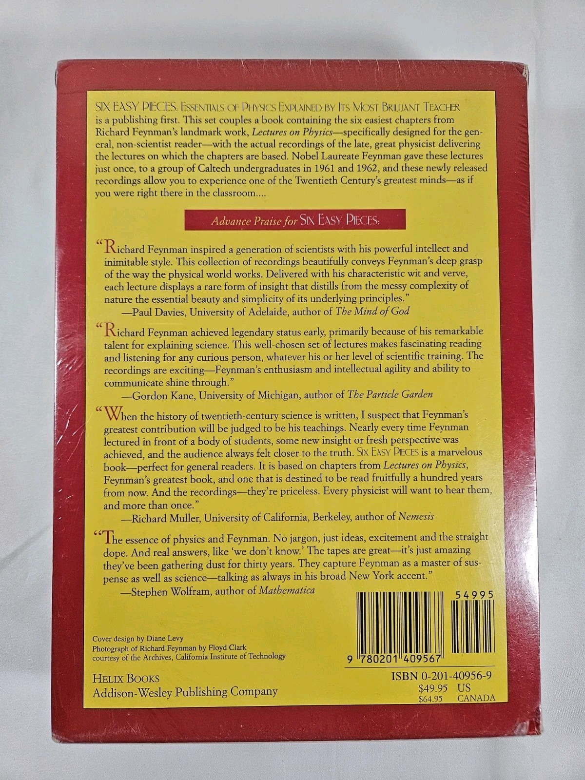 Six Easy Pieces Trade Hardcover and 6 Audio Tapes Richard P. Feynman NEW