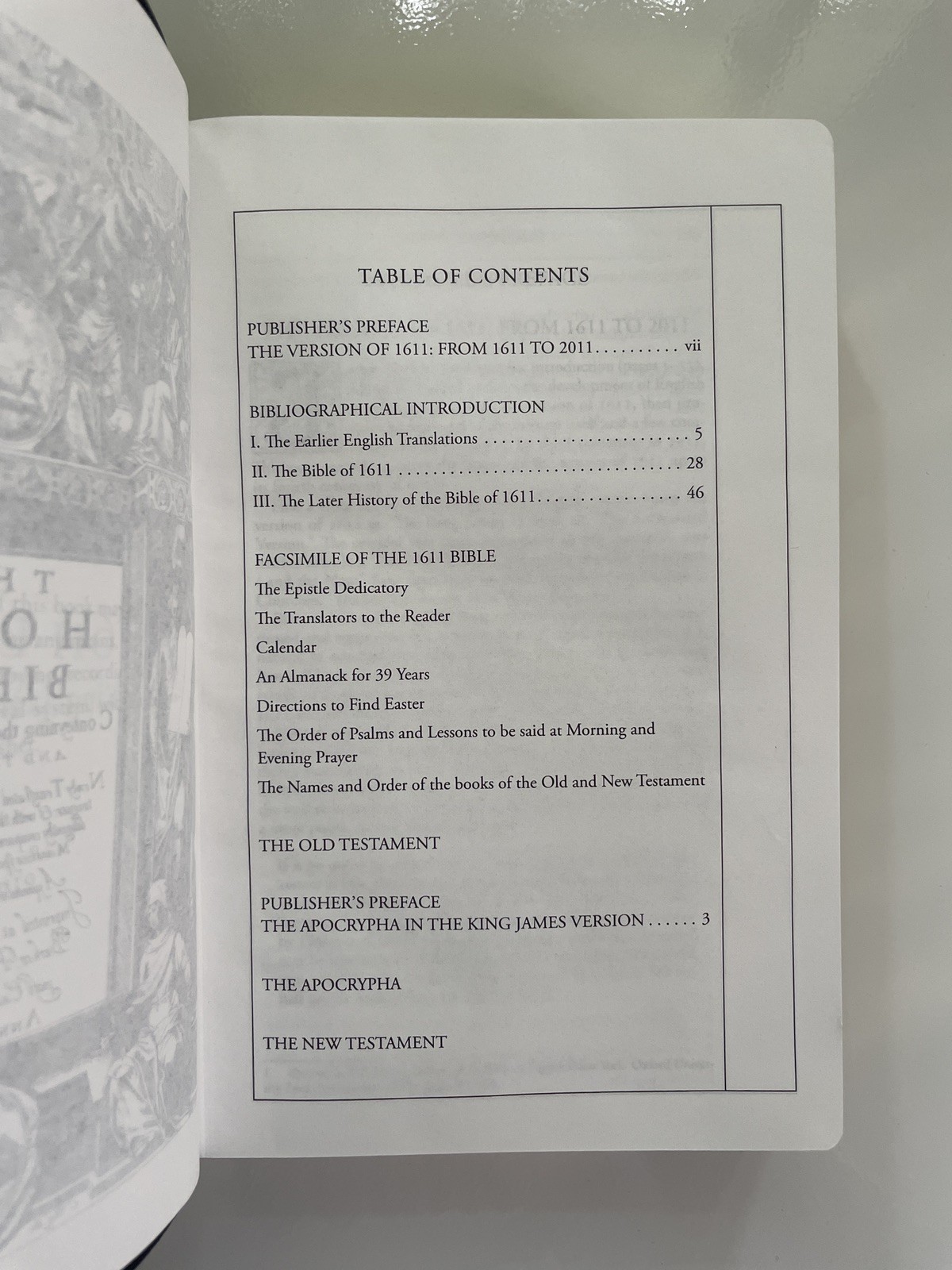 KJV 1611 Bible 400th Anniversary Edition Genuine Leather with Apocrypha Like New