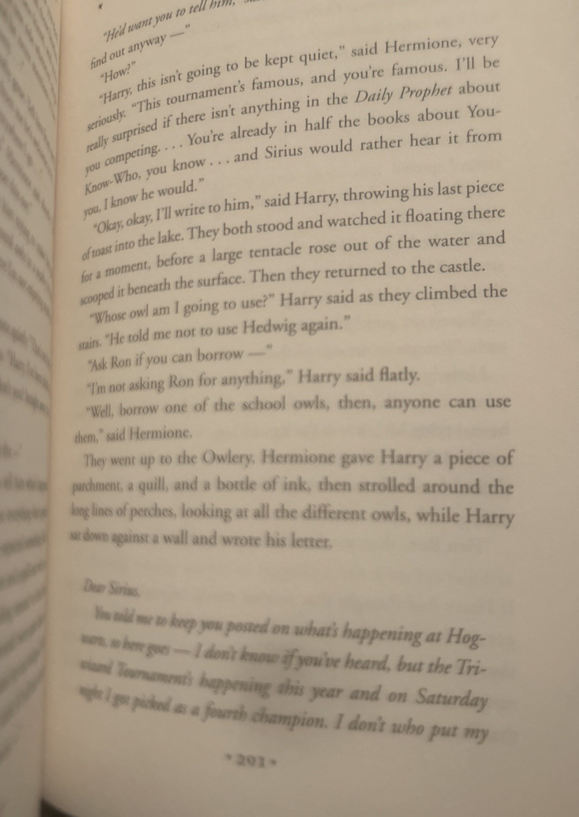 Harry Potter and the Goblet of Fire by J. K. Rowling (2000, Hardcover) Error 291