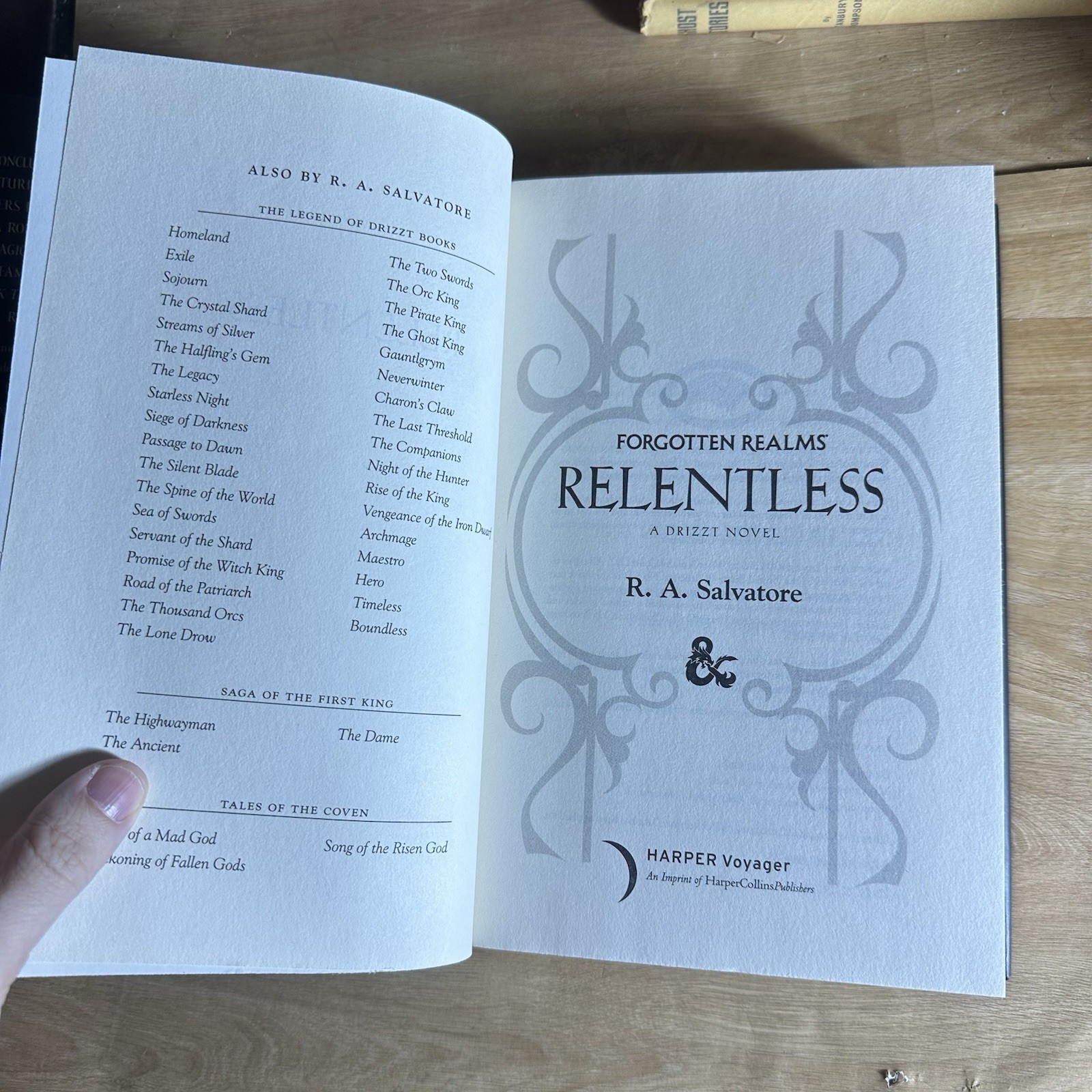 Relentless R.A. Salvatore Forgotten Realms Drizzt First 1st Edition Exclusive HC