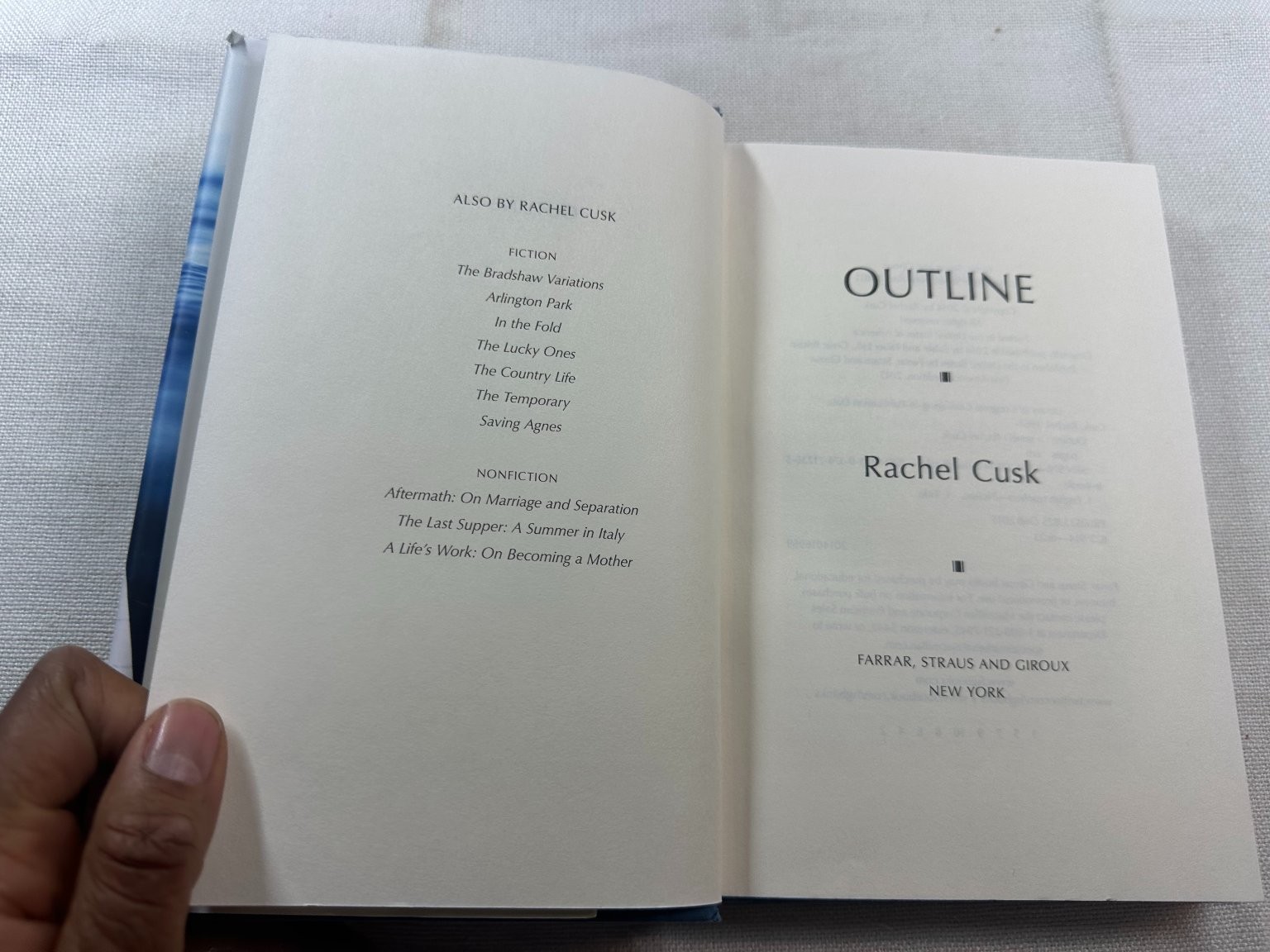 Outline Rachel Cusk 2015 First American Edition Novel Farrar Straus and Giroux