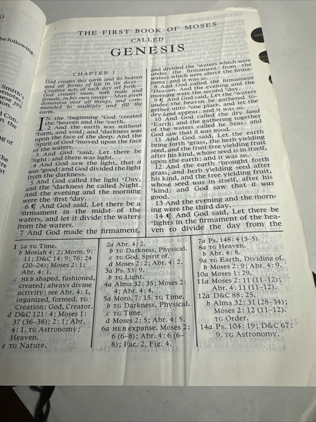 Holy Bible King James Version cross section reference as shown