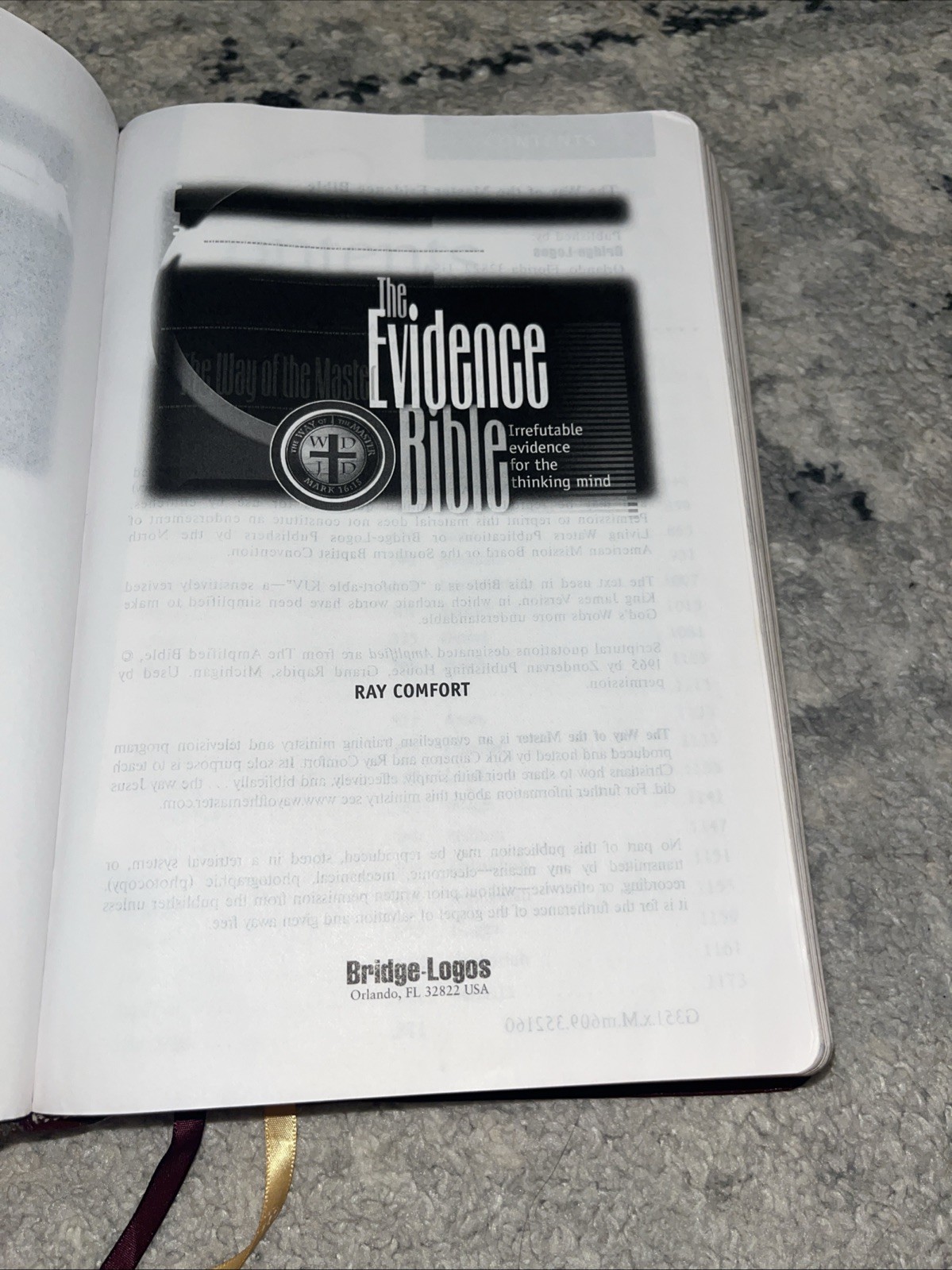 The Evidence Study Bible Ray Comfort Bridge-Logos Brown Faux Leather KJV 2003