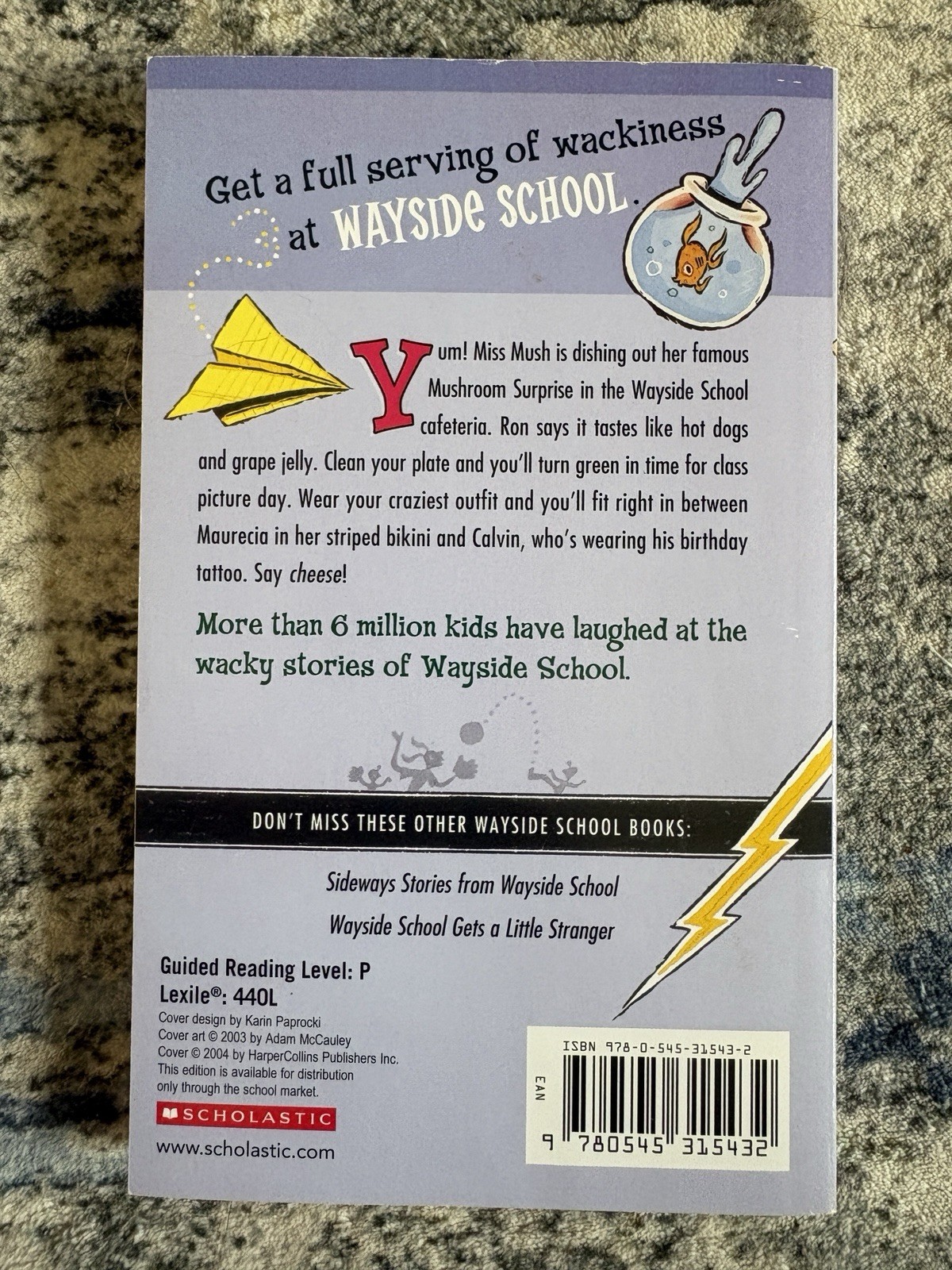 Louis Sachar Wayside School Chapter 3 Book Lot Falling Down Sideways Stranger