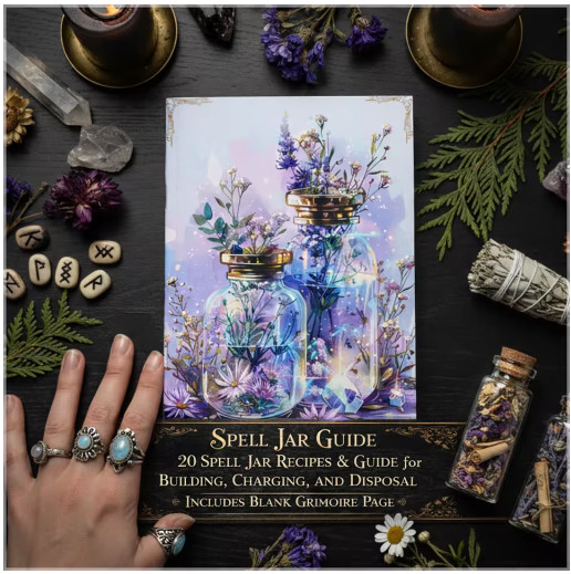 77 Pages Witchcraft Grimoire Pages Book of Shadows Kit with Moon Phases