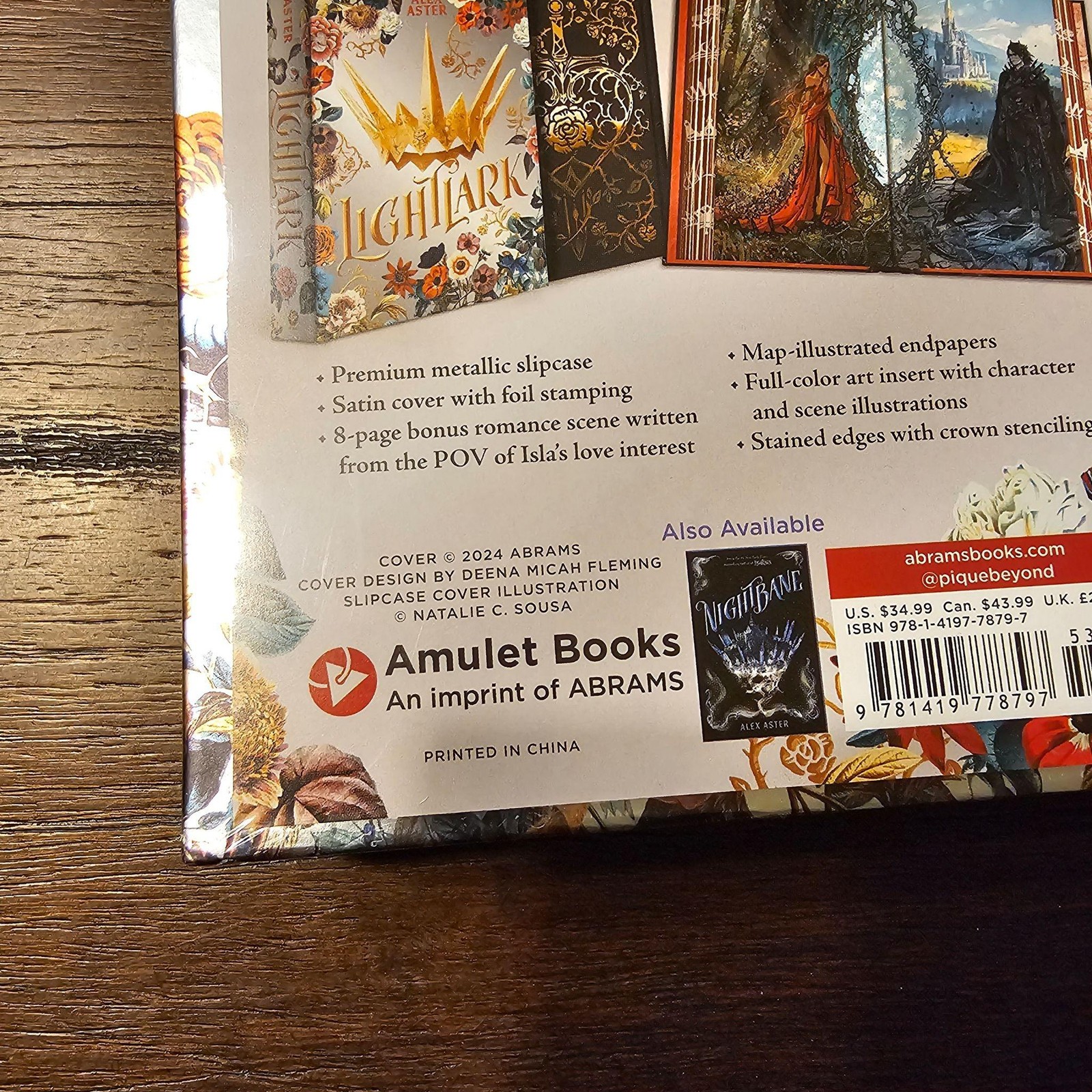 NEW Lightlark Collector’s Edition Alex Aster Amulet Floral HC YA Fantasy