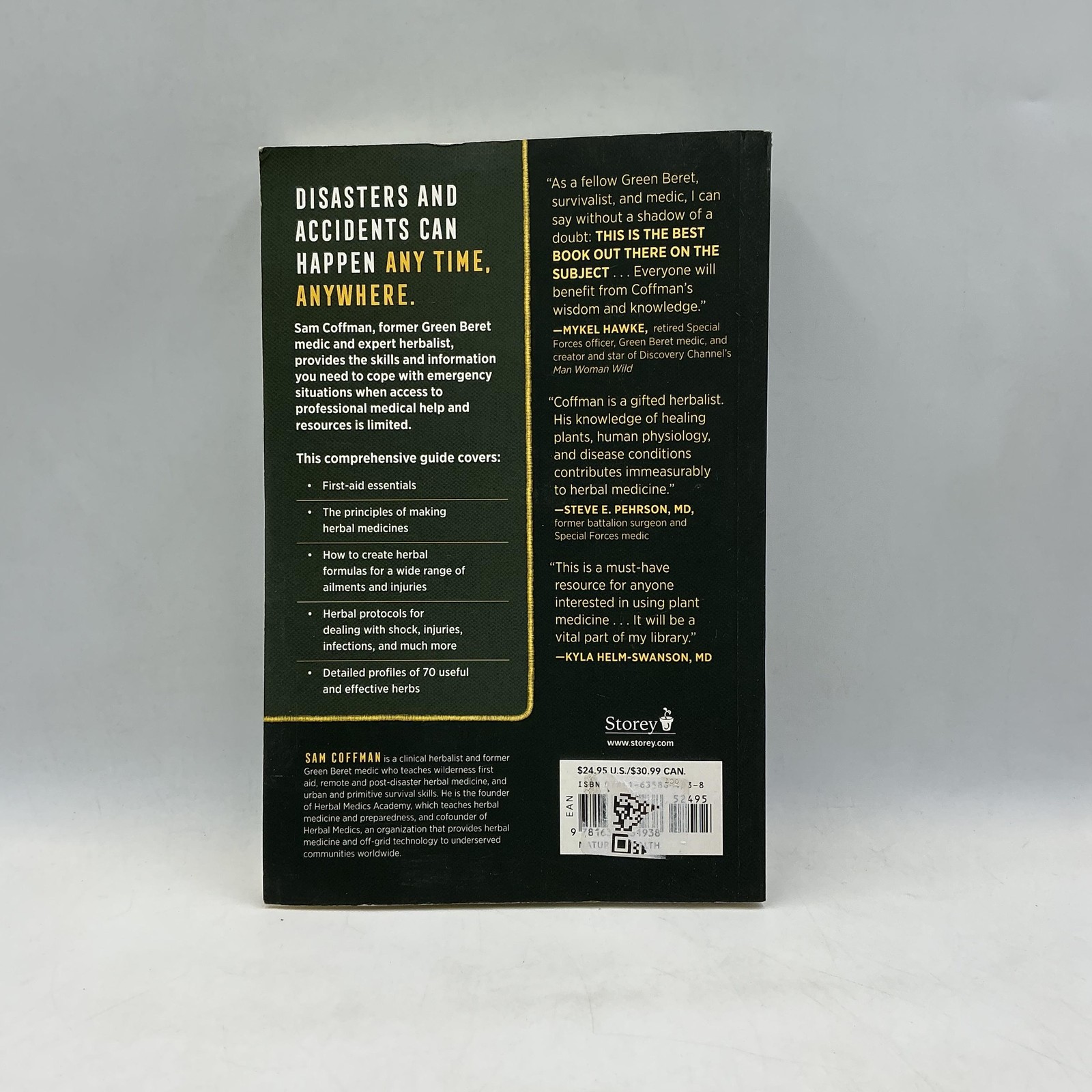 Herbal Medic A Green Beret’s Guide Sam Coffman PB Illustrated 2021 Storey Green