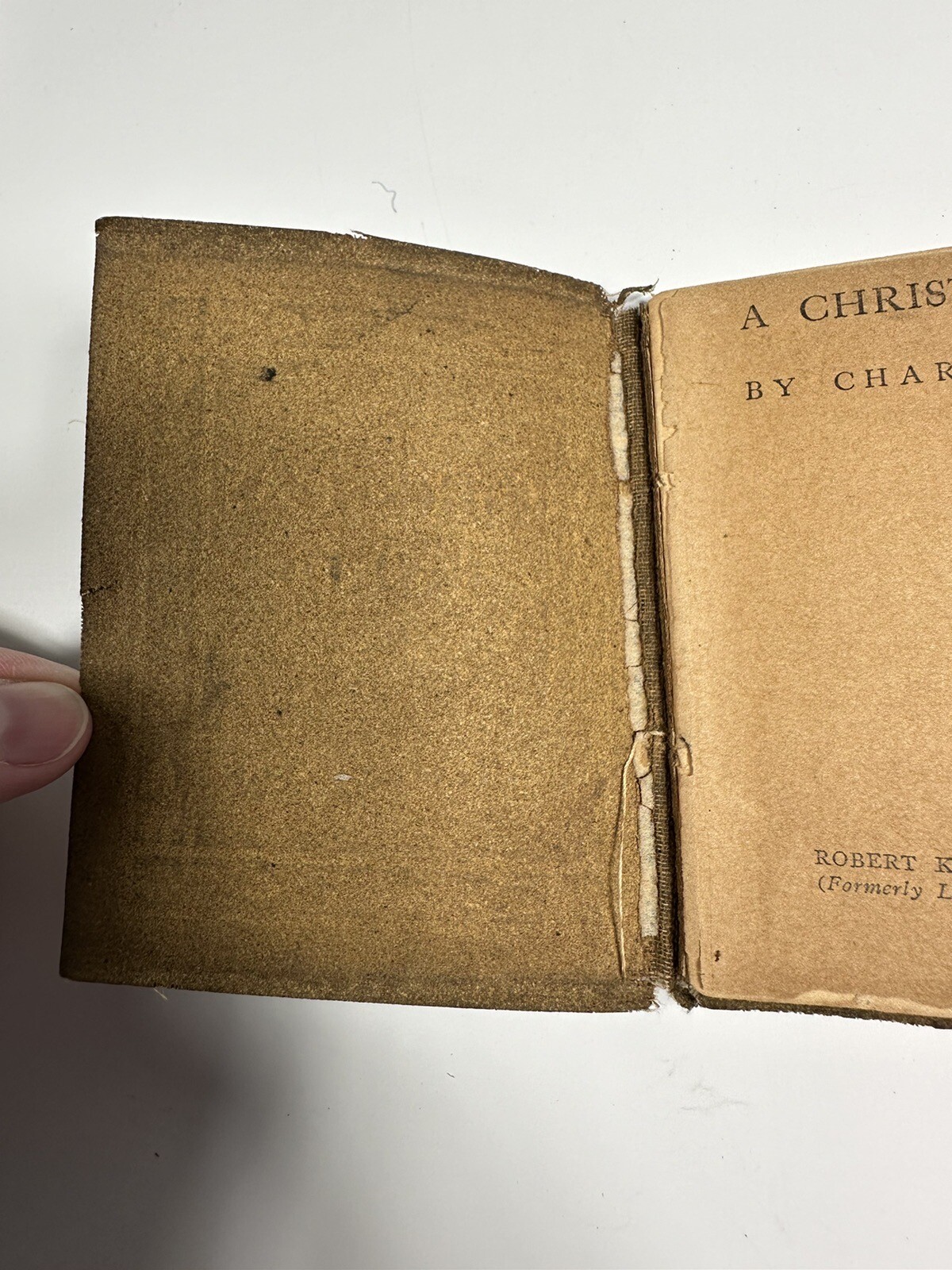 Little Leather Library – A CHRISTMAS CAROL Charles Dickens Antique Book 1920’s