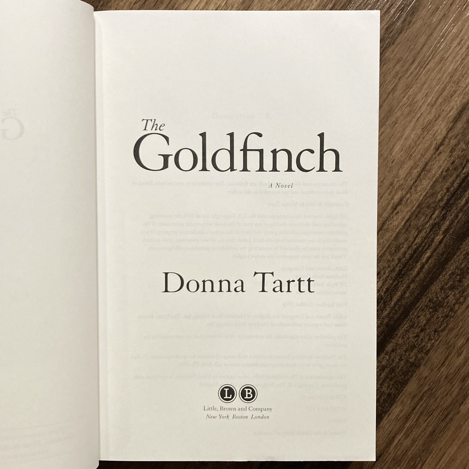 *ARC / Uncorrected Proof* The Goldfinch – Donna Tartt (Little Brown, 2013)