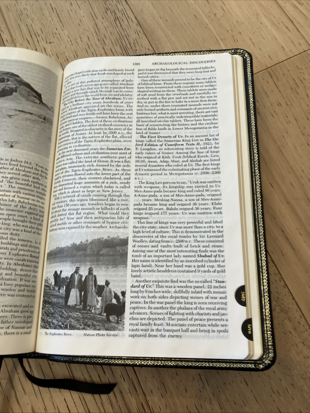Nelson Open Bible Expanded NASB Genuine Leather 1985 Indexed Unmarked 976