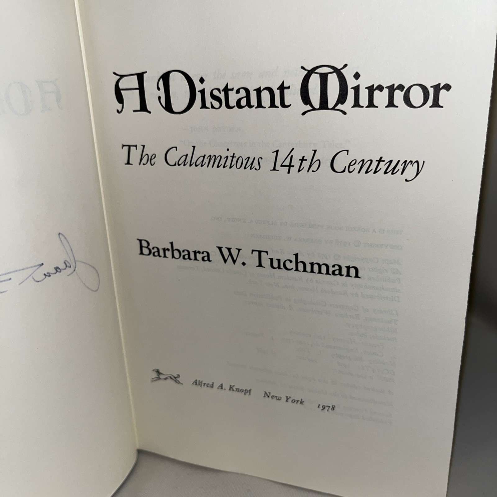 A Distant Mirror by Barbara W. Tuchman Illustrated Hardcover Vtg Book 1978
