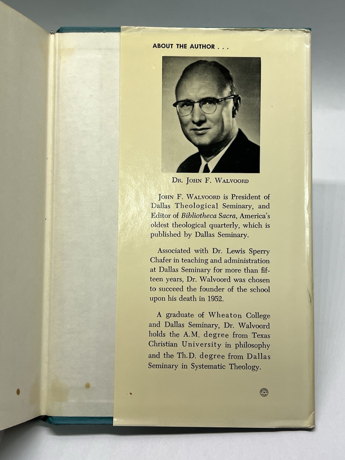 The Millennial Kingdom by John F. Walvoord 1974 Eight Printing SIGNED
