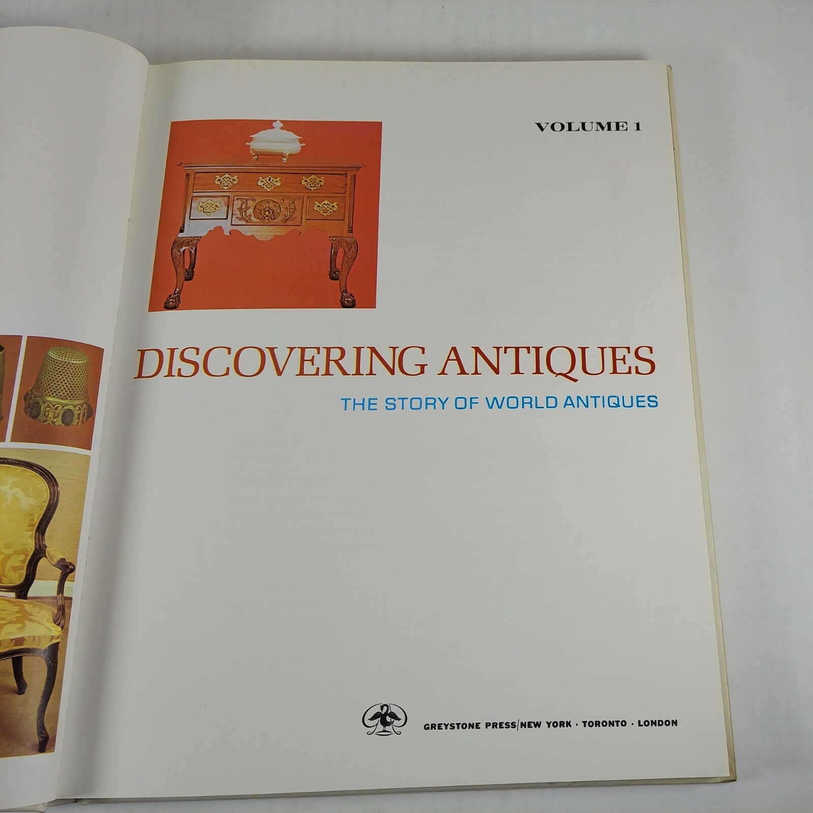 Discovering Antiques Hardcover Books Vintage 1972-73 Volumes 1, 2, 3 Greystone