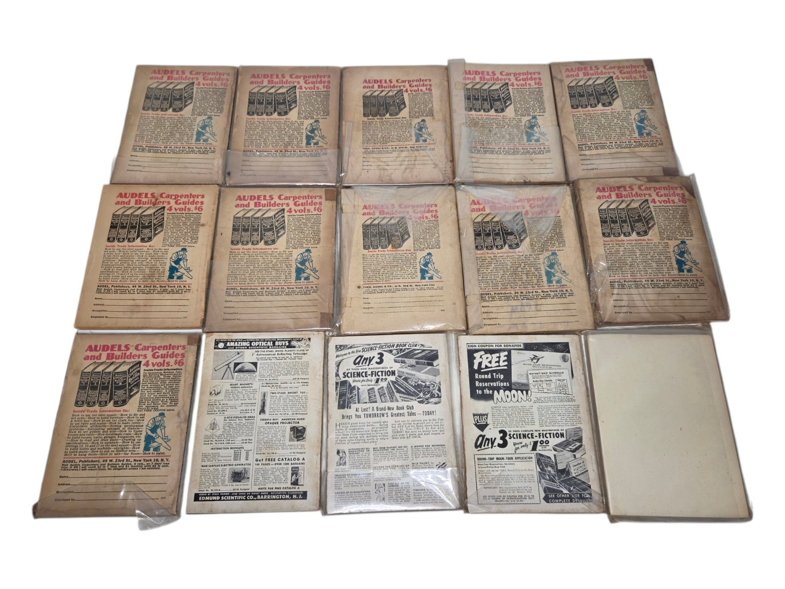 VTG Astounding Science Fiction Pulp Magazine Books Lot of 56 1940s 1950s 1960s