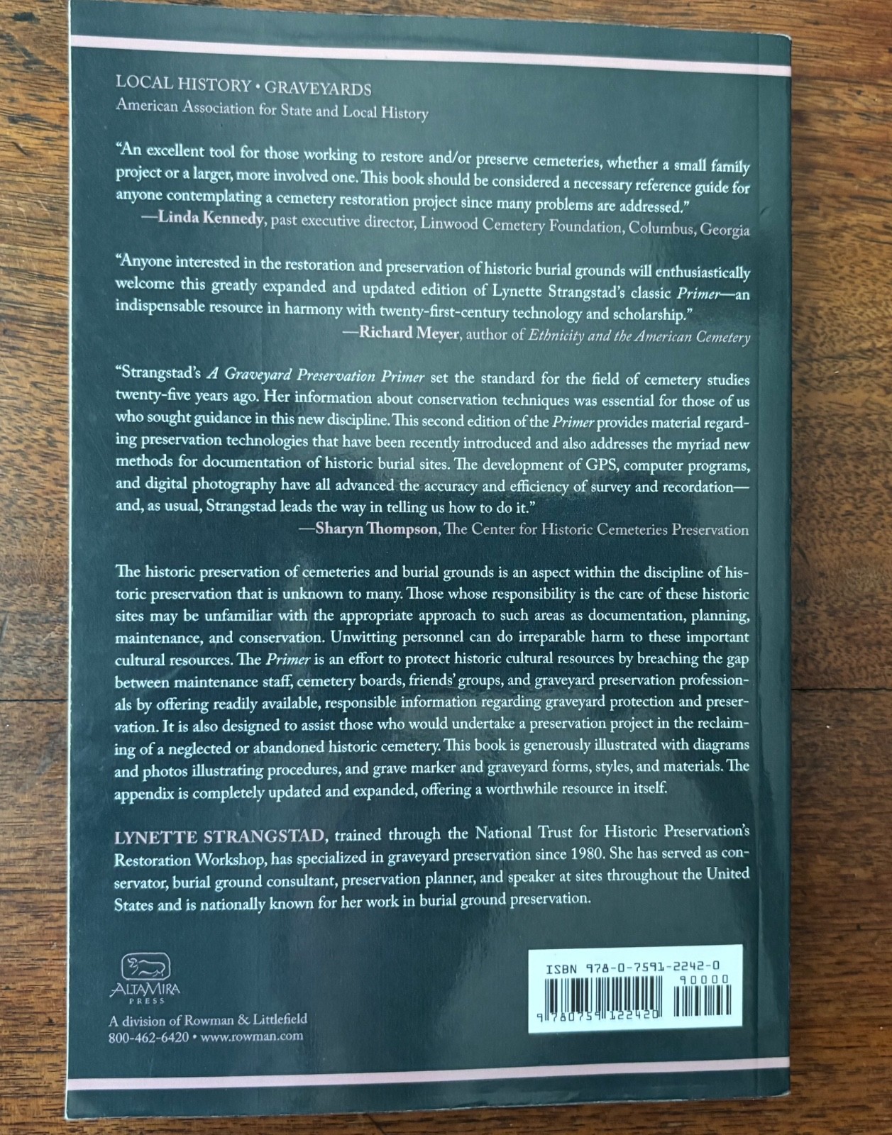 A Graveyard Preservation Primer by Lynette Strangstad, 2nd Ed. 2013 PB Altamira