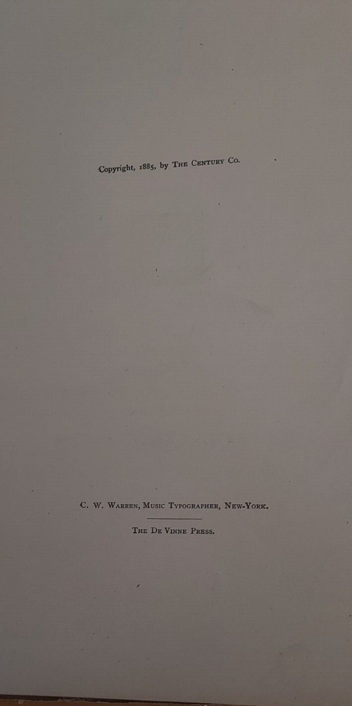 1885 St. Nicholas Songs Book, 190 pages