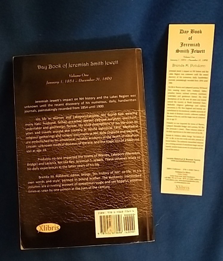 NEW SIGNED: Day Book of Jeremiah Smith Jewett : Volume One January 1, 1854 -…