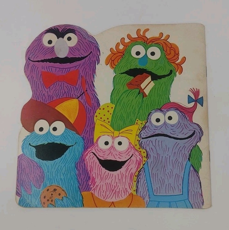 Lot 4 VTG Sesame Street Children’s Kids Little Golden Super Shape Picture Books