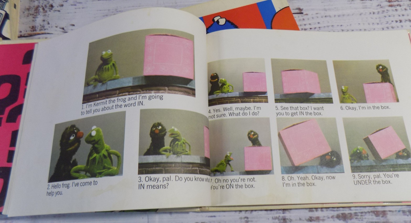 Set Of 5 Vintage Sesame Street Children’s Hard Cover Books Retro 1970s