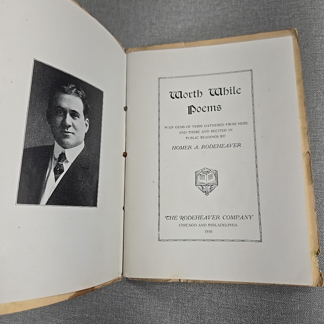 Worth While Poems by Homer A Rodeheaver ~ 1916 Vintage Paperback Staple Bound