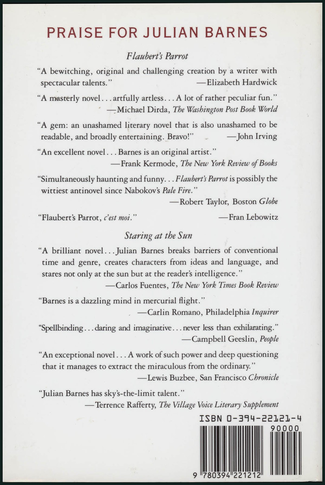A History of the World in 10 1/2 Chapters