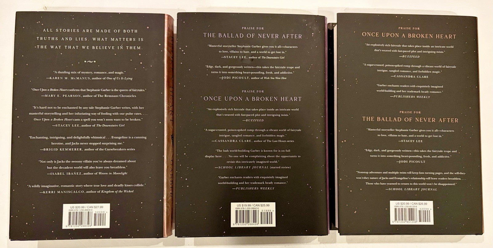 NEW Once Upon A Broken Heart series by Stephanie Garber complete set Hardcovers