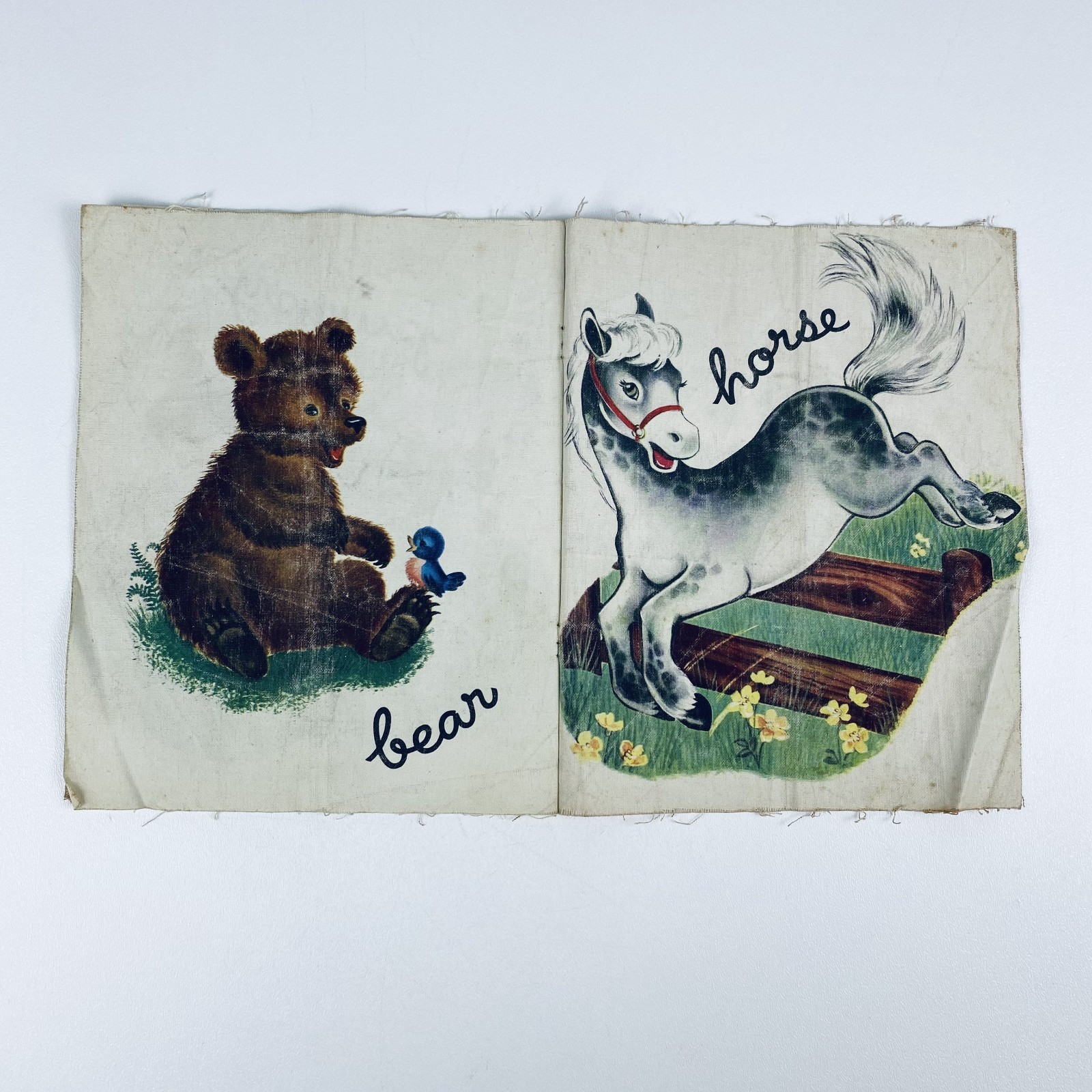 Vintage 1950 Animals A Real Cloth Book Whitman Publishing 2020-25