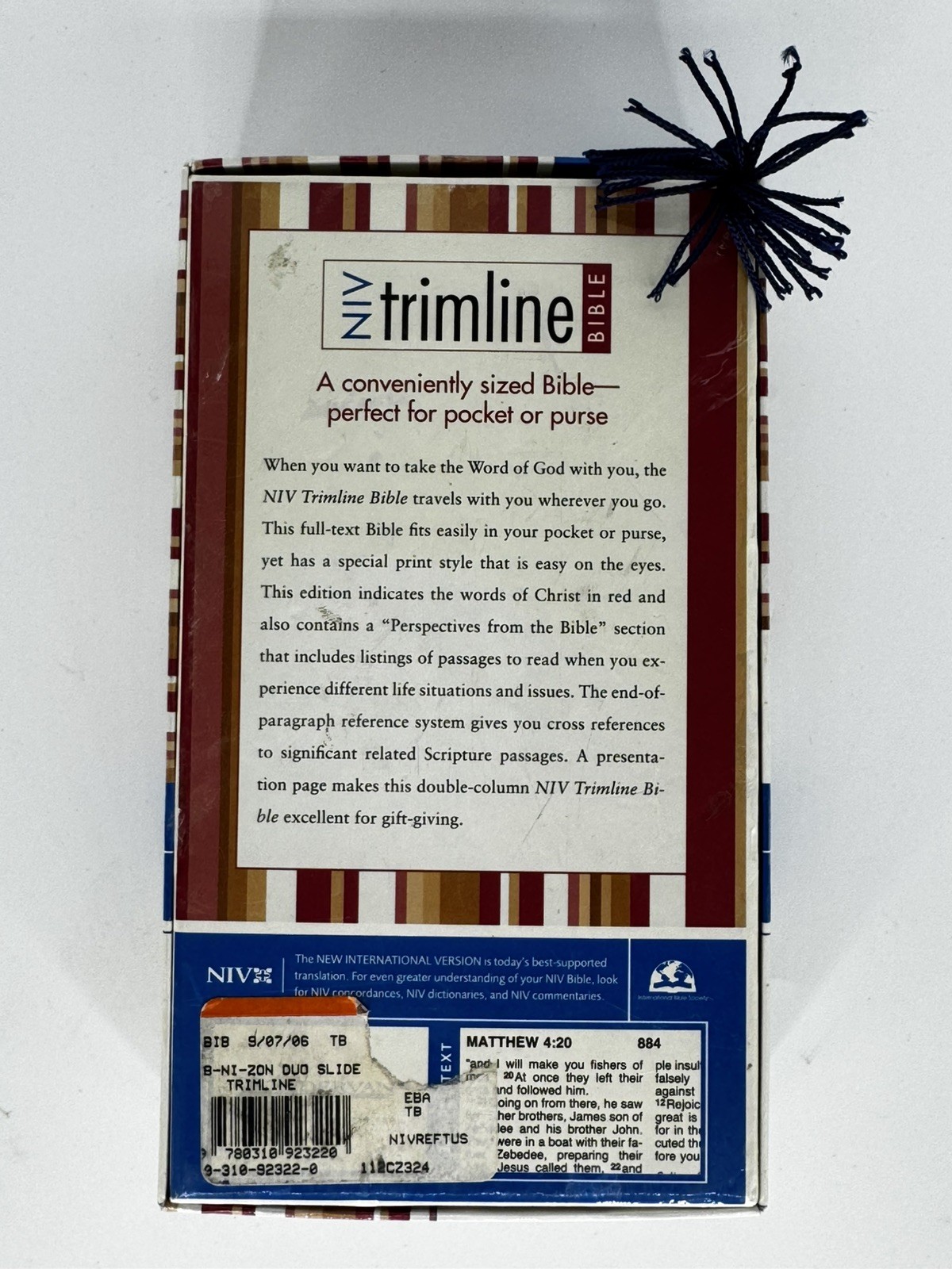 NIV TRIMLINE BIBLE, LTD By Zondervan RARE New in Box