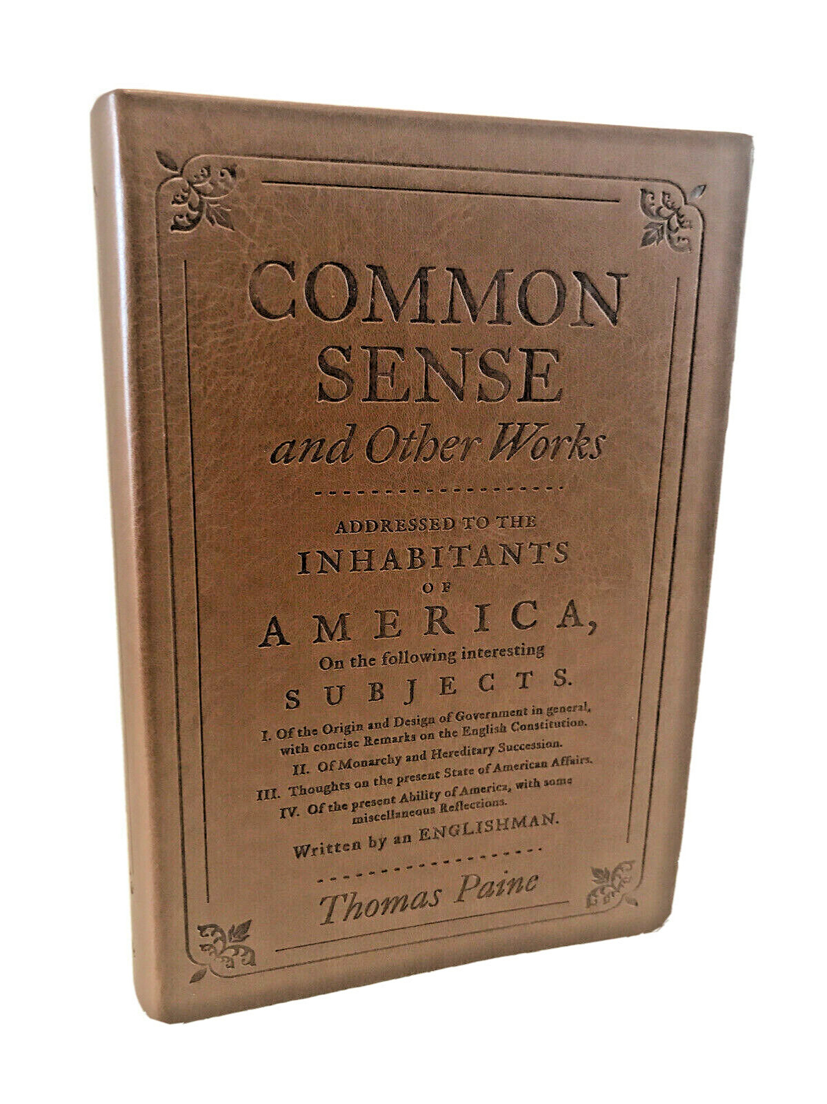 ❤️COMMON SENSE and THE FEDERALIST PAPERS Set of 2 Faux Leather Books BRAND NEW