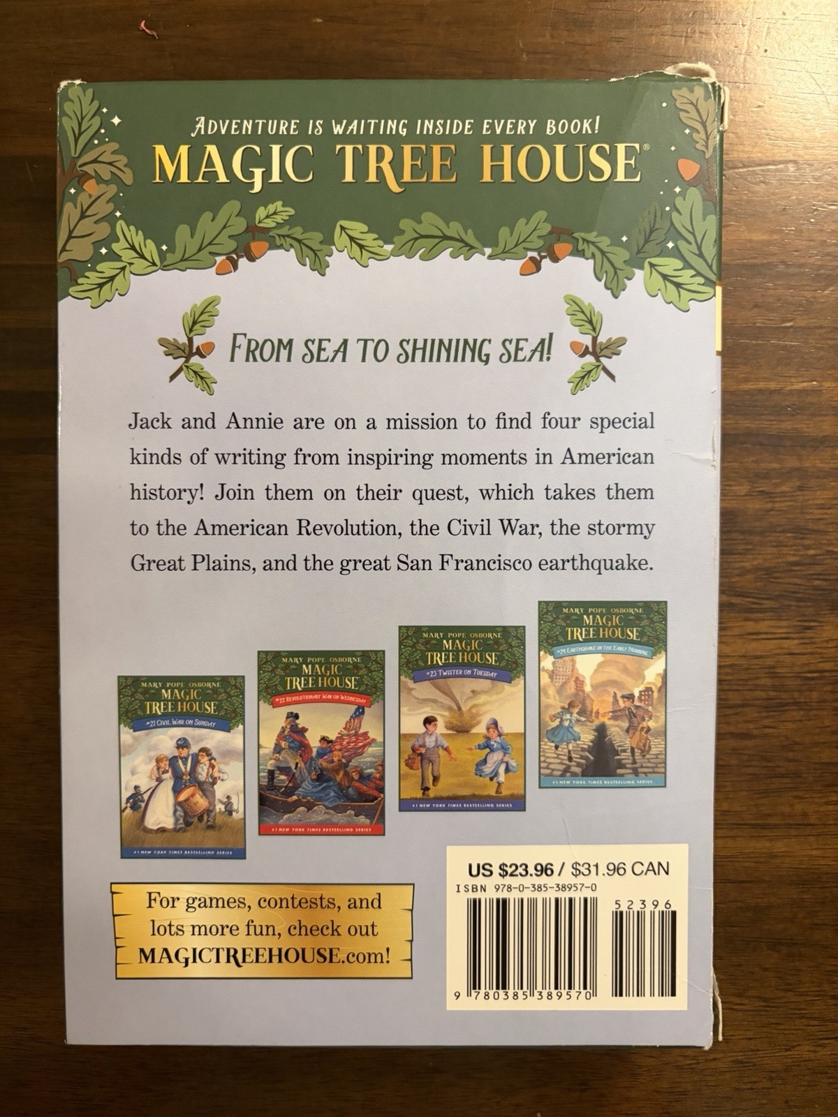 Magic Tree House Volumes 21-24 Boxed Set: American History Quartet – GOOD
