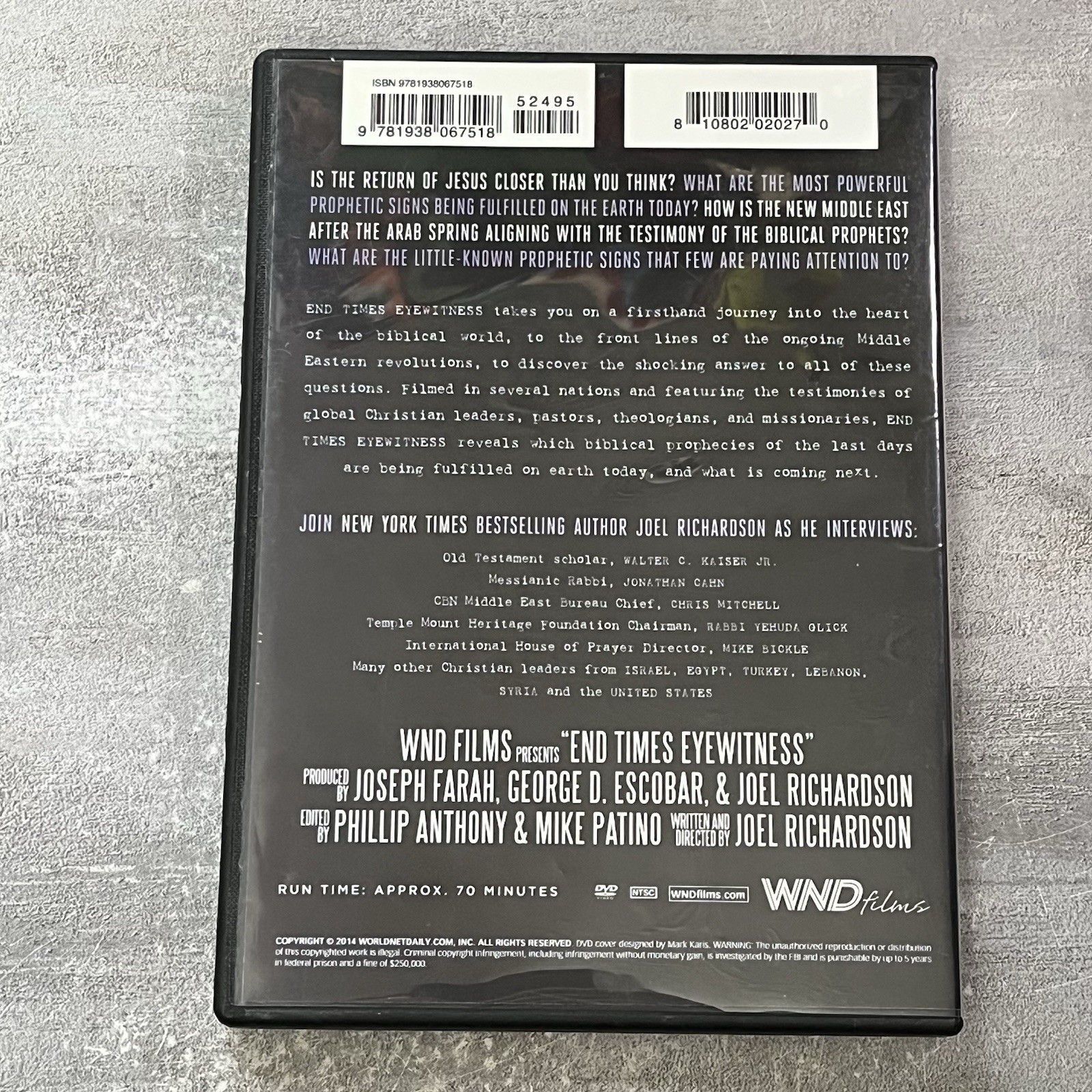 End Times Eyewitness: Israel, Islam and the Messiah’s Return (DVD, 2014) ••