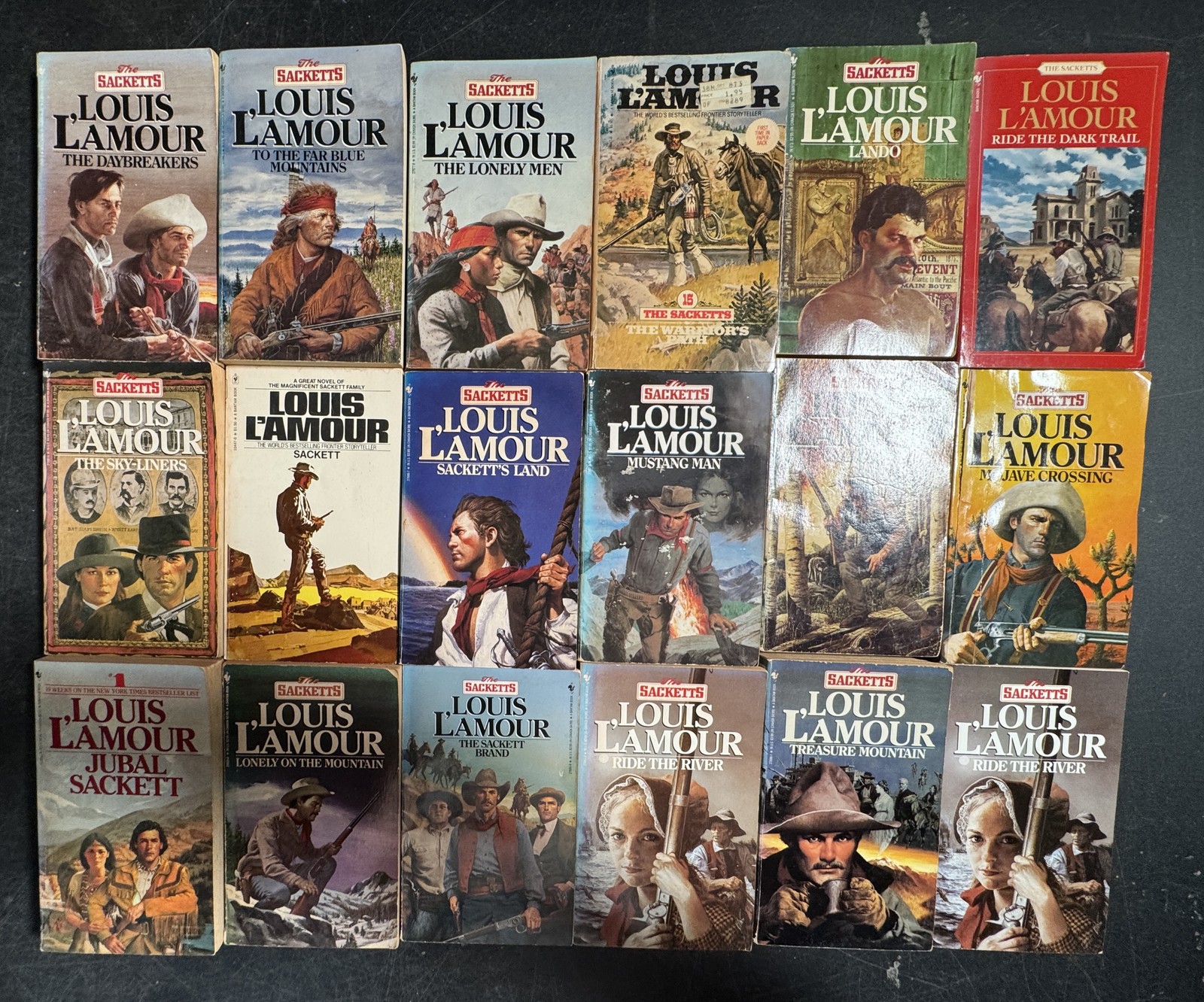 Complete Series Set SACKETTS 1-18 Louis L’Amour Lot