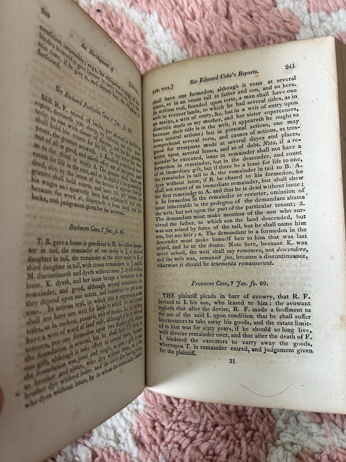 Edward Coke Exact Abridgement Eleven Books First American Edition 1813 Law 1657