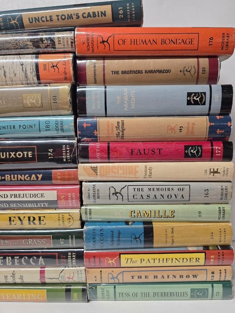 25 MODERN LIBRARY BOOKS CLASSICS BEST SELLERS UNCLE TOM’S CABIN, DICKENS AUSTEN