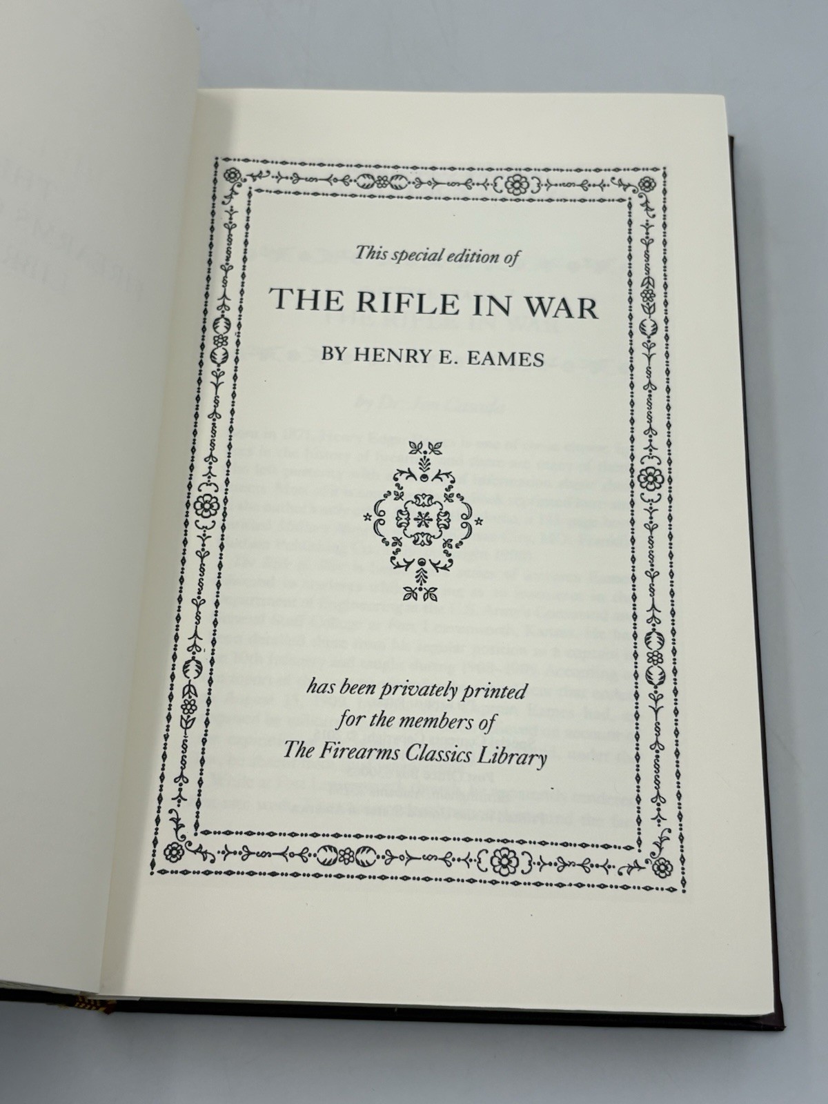 The Rifle In War By Eames (2015) Special Edition Private Printing Leather Bound