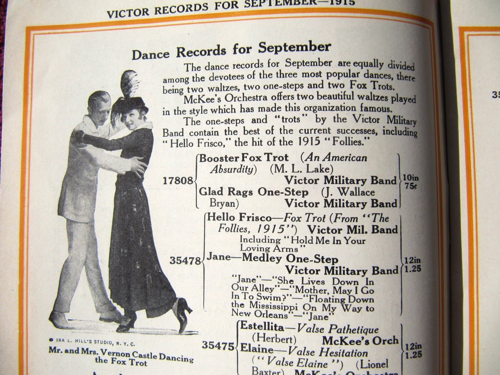 New VICTOR RECORDS Sep 1915 RASTUS STORIES Ralph Bingham Caruso Victrola CATALOG