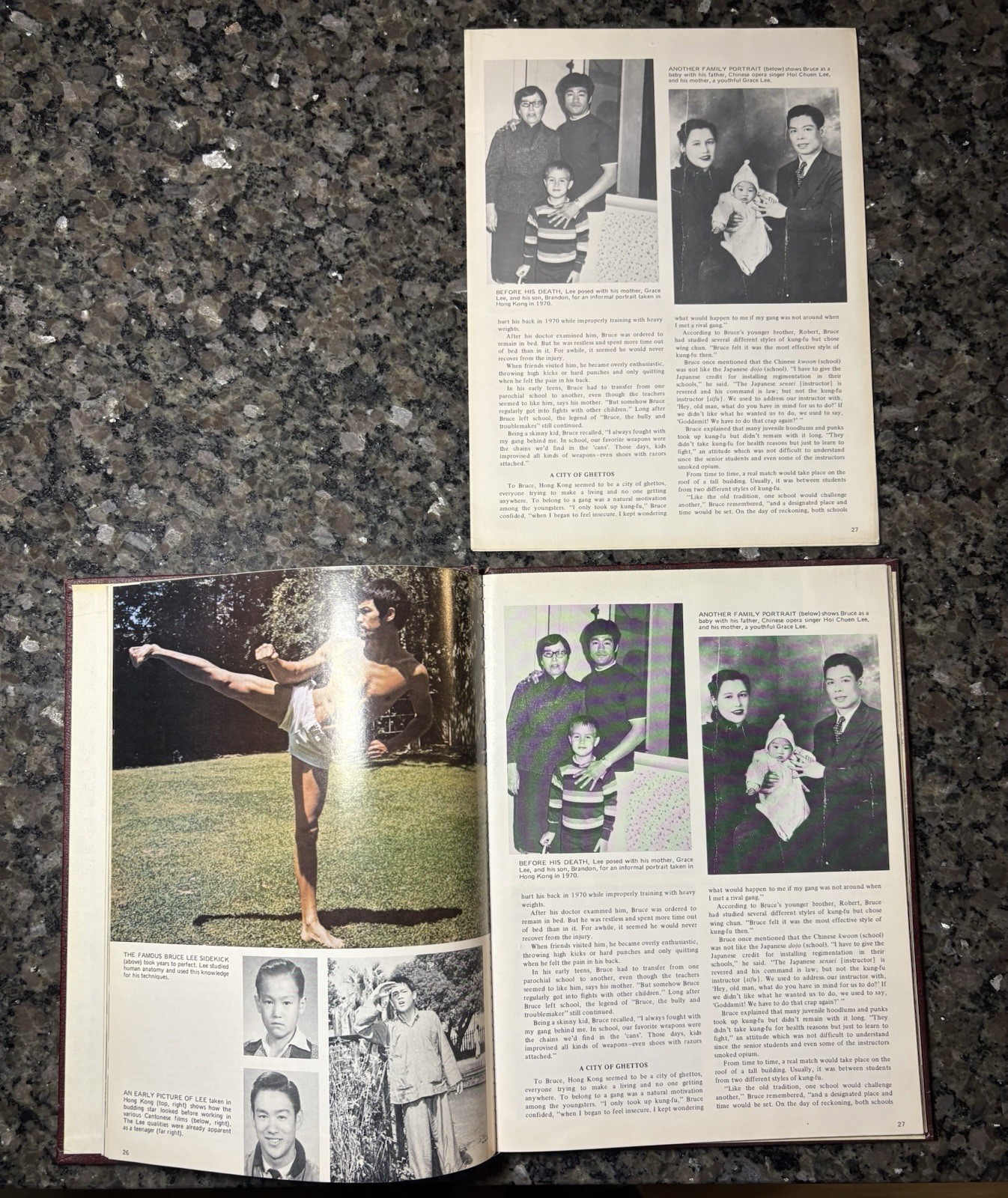 BRUCE LEE 1940-1973 – Circa 1974. READ DESCRIPTION ABOUT BONUS PAGES (ERRORS)!!