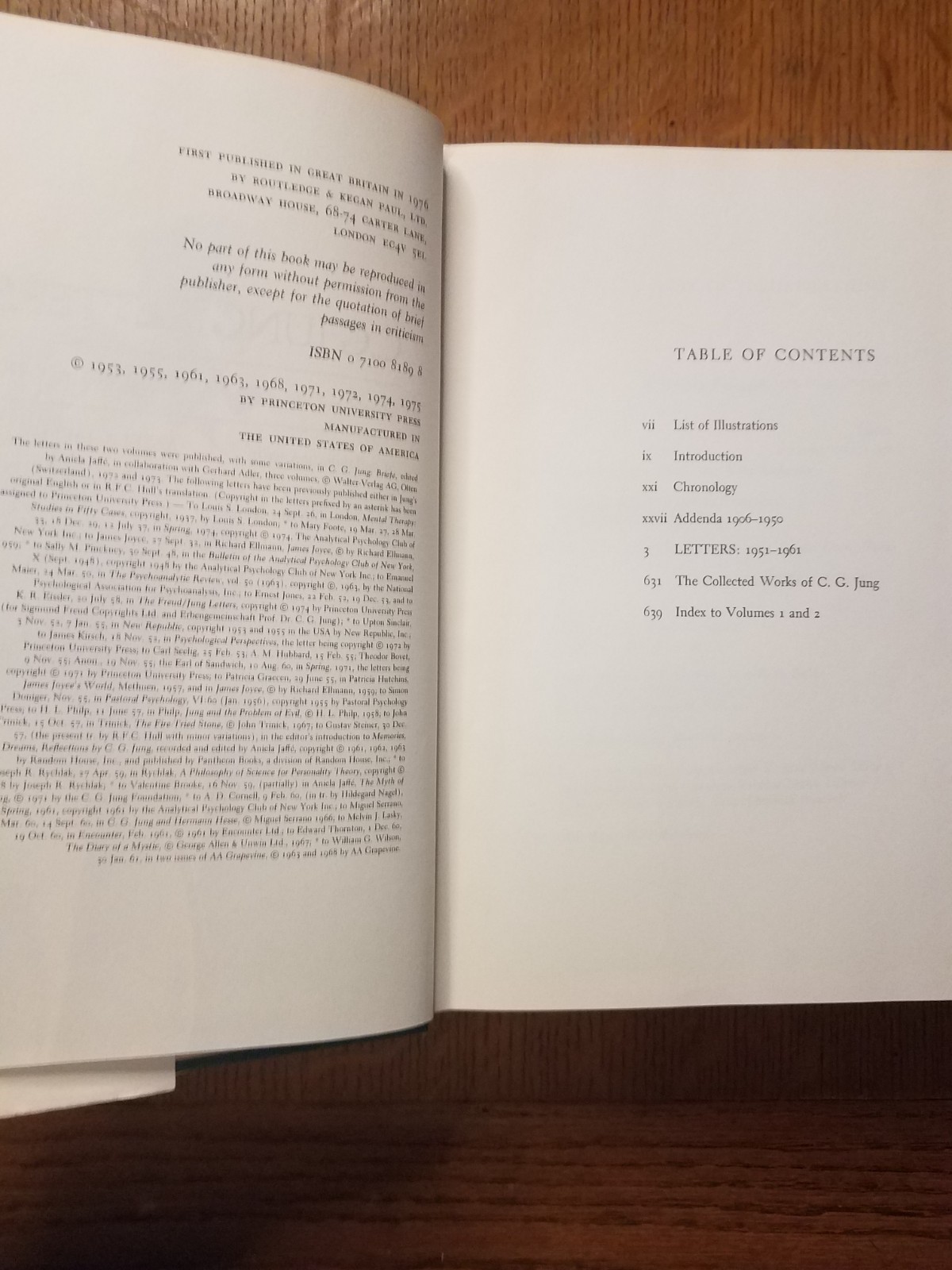 Carl G. Jung Letters 1906-1961 Gerhard Adler 2 Vol Set DJs Routledge 1973 Vtg VG