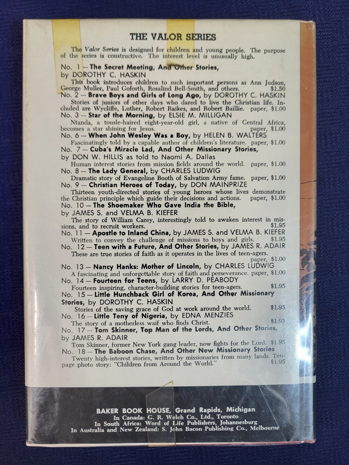 The Baboon Chase & Other Missionary Stories Don Hillis Baker Book House