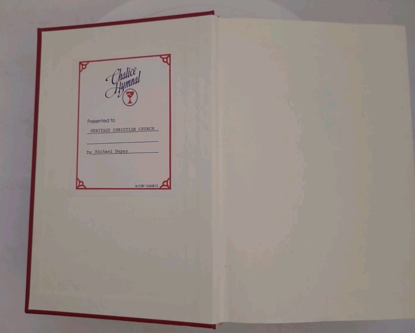 1995 Chalice Hymnal-Christian Church Disciples of Christ-Chalice Press-HC-Red