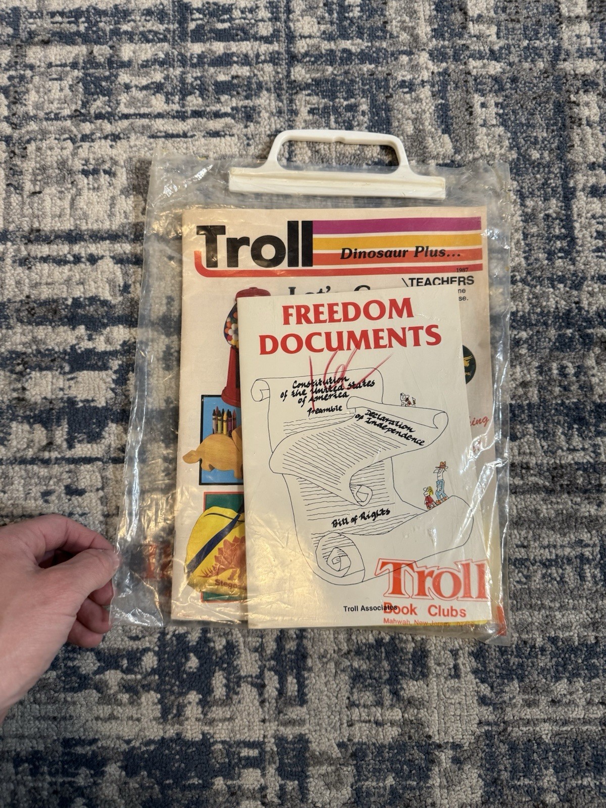 Vintage Scholastic 1980’s TROLL BOOK CLUB Teacher FLYER BOOKLET BAG SET w/ Tape