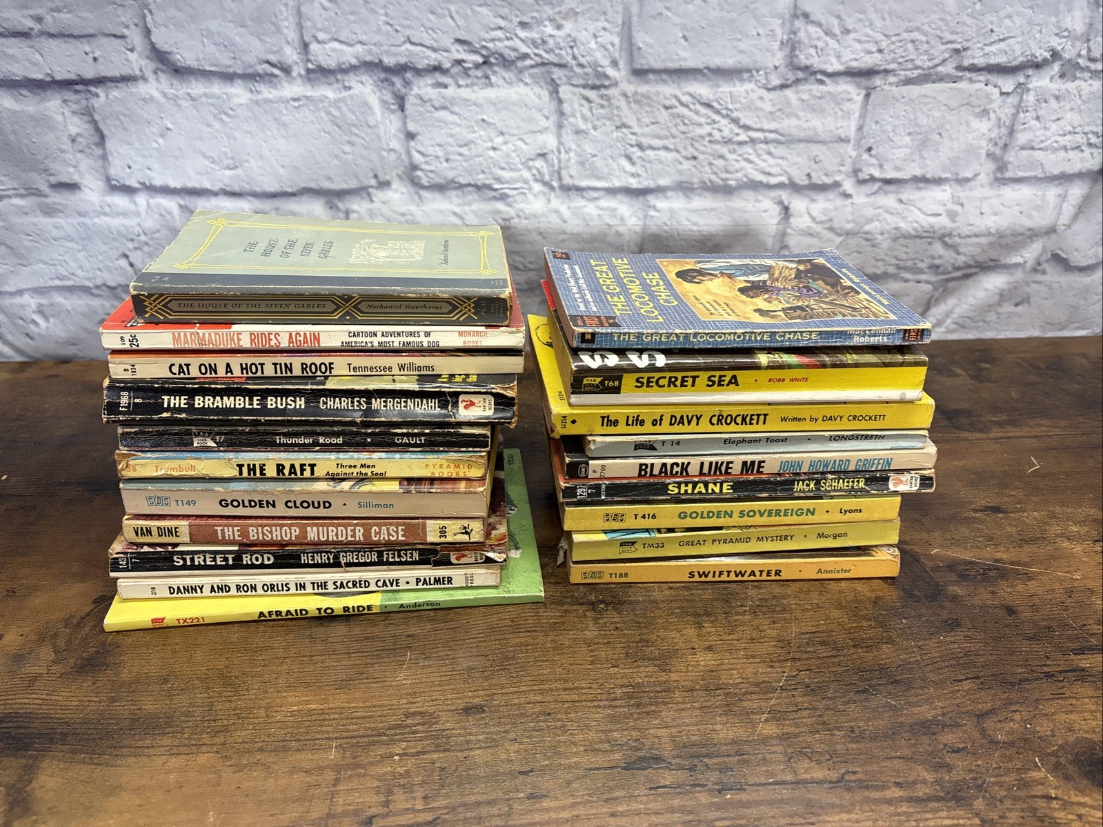 Vintage Paperback Book Lot Of 20 1950s-70s Western Adventure Mystery Classics