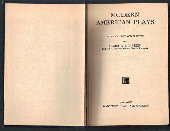 Vintage 1920 Modern American Plays Former Textbook 544 Pages David Belasco