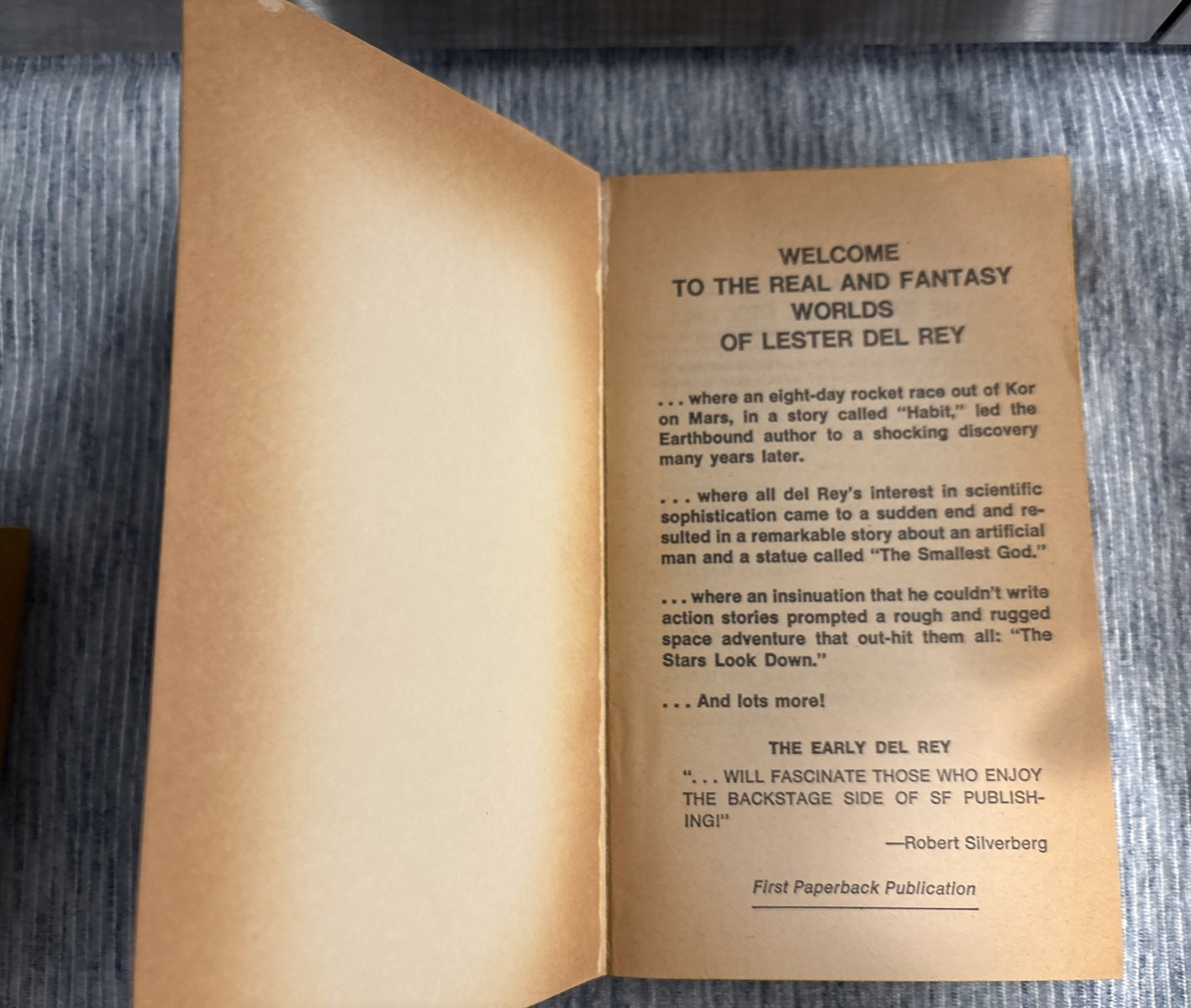 The Early Del Rey – Volume 1 and Volume 2 – Sci Fi Paperbacks