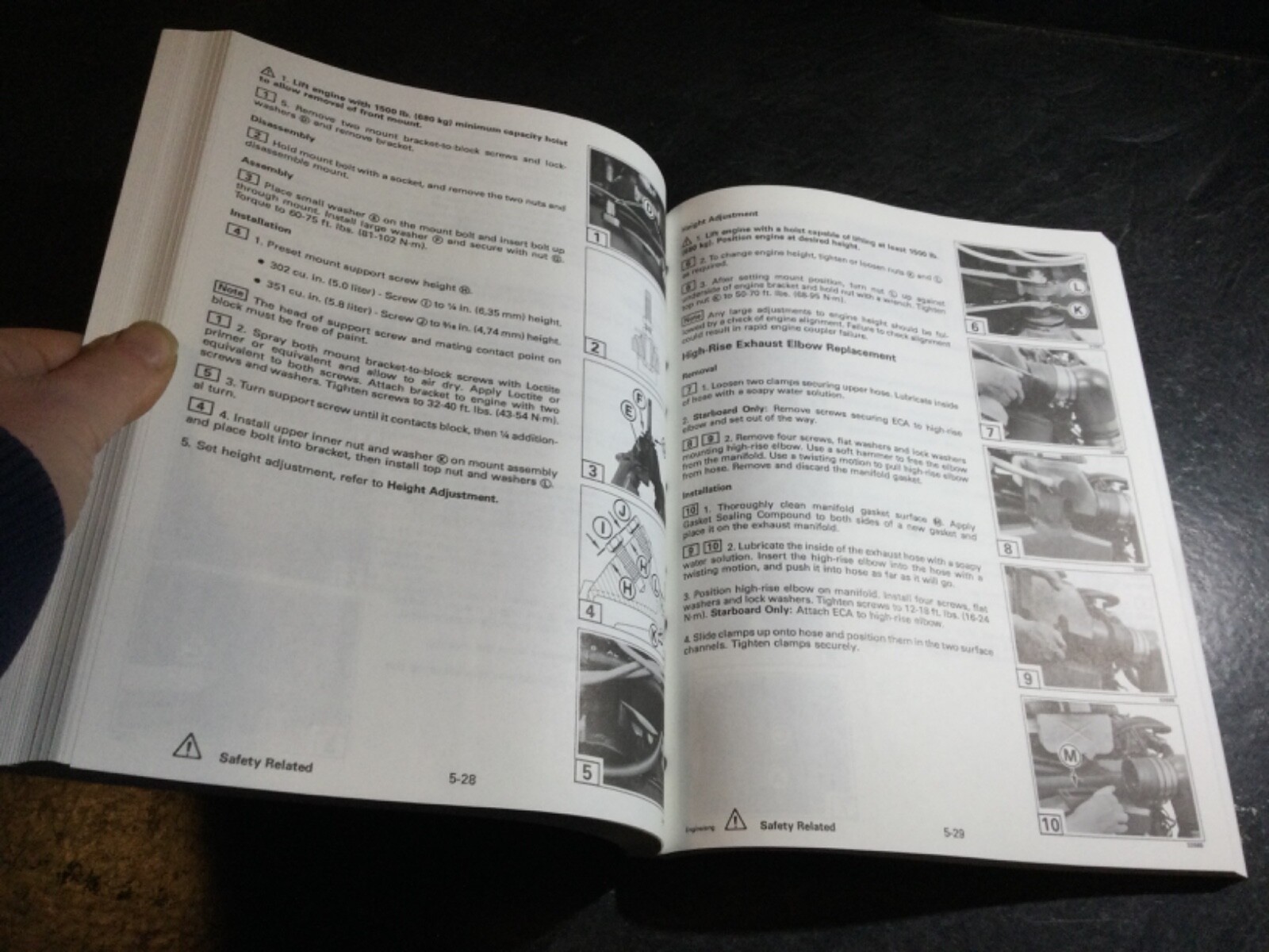 1994-95 Volvo Penta HU 3.0L, 4.3L 5.0L 5.7L 5.8L 7.4L 8.2L Shop Manual 4,6,8 cyl