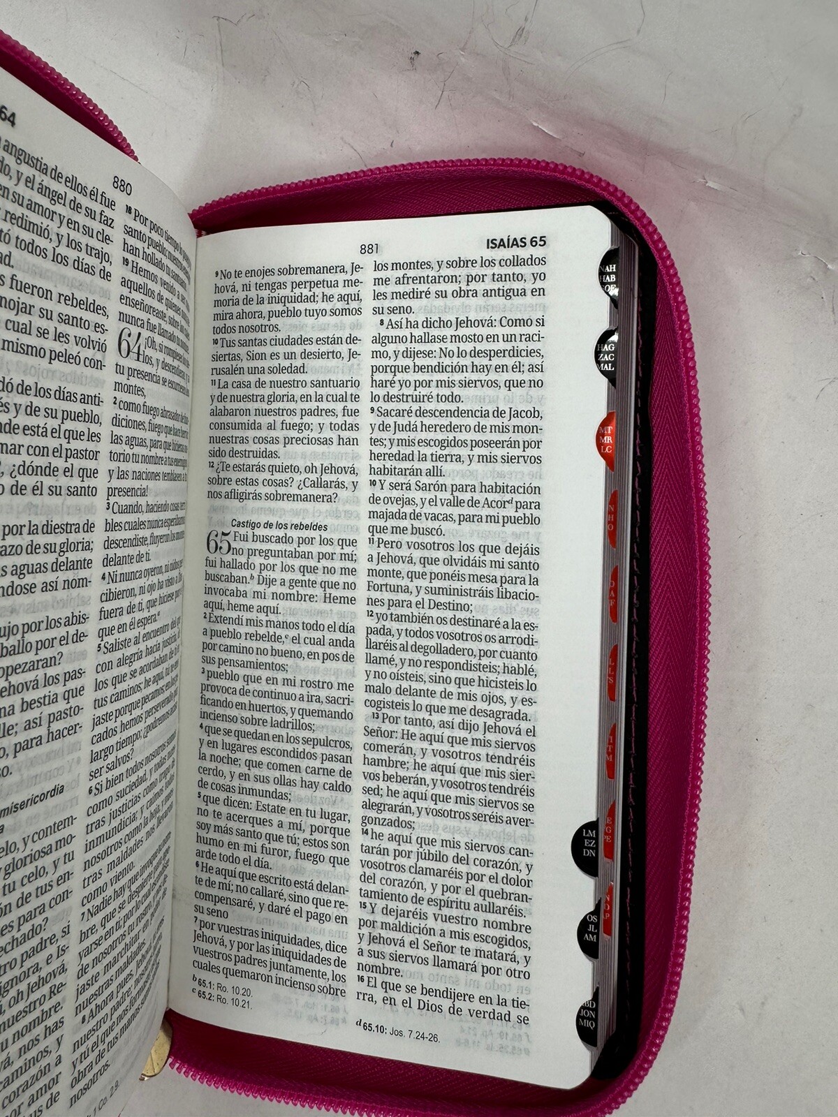 Biblia Chequera Letra 8.5 puntos RV1960 imit piel rosa fucsia gris claro con …